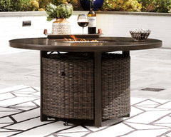 Best Deals Furniture - Ashley Furniture - Paradise Trail Fire Pit Table - Round Fire Pit Table - P750-776