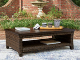 Best Deals Furniture - Ashley Furniture - Monterey Point Outdoor Coffee Table - Rectangular Cocktail Table - PCP760-701