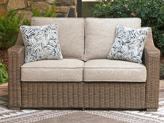 Best Deals Furniture - Ashley Furniture - Laguna Heights Outdoor Loveseat with Cushion - Loveseat w/Cushion - PCP790-835
