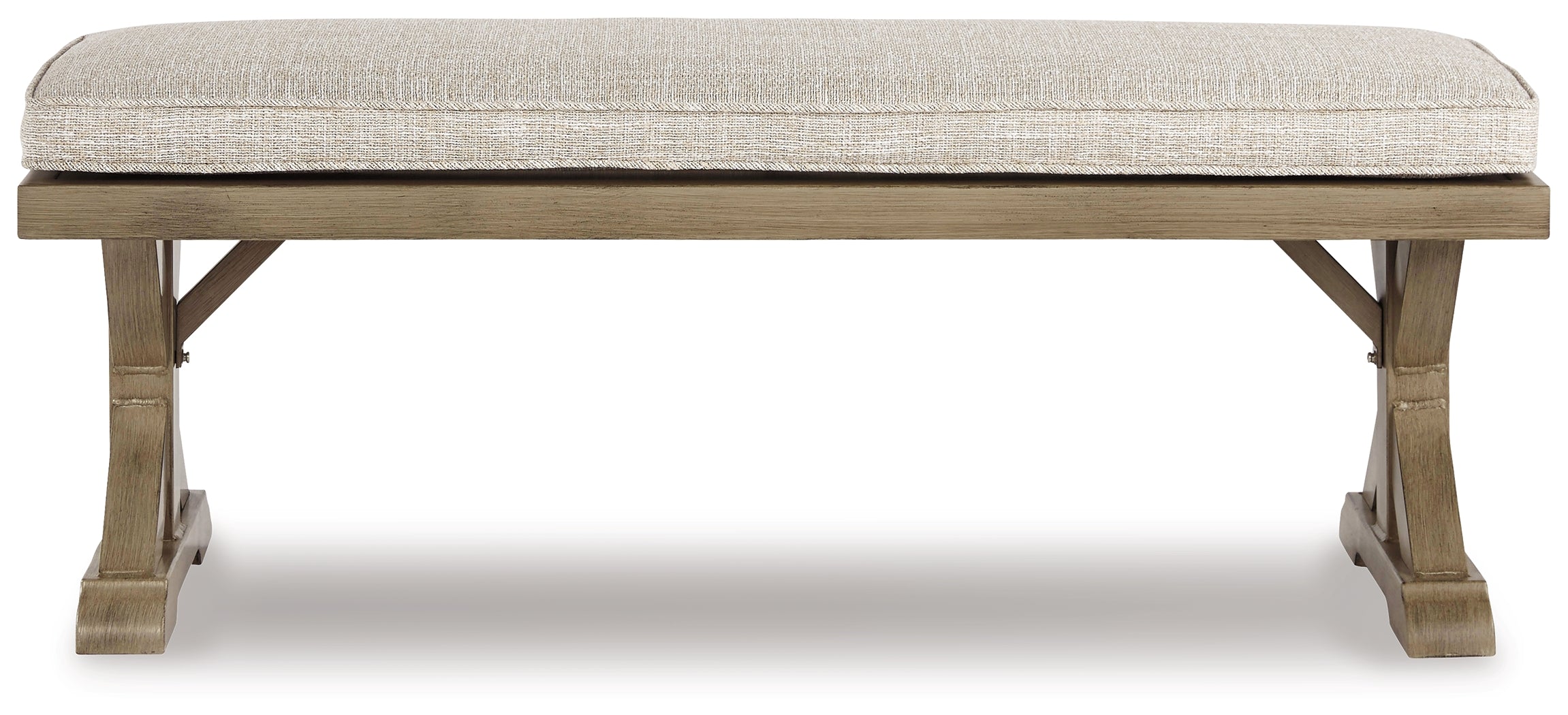 Best Deals Furniture - Ashley Furniture - Beachcroft 4-Piece Outdoor Sectional, 2 Arm Chairs, Lounge Chair and Bench - 4-Piece Outdoor Sectional, 2 Arm Chairs, Lounge Chair and Bench / Beige - P791P18