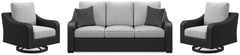 Best Deals Furniture - Ashley Furniture - Beachcroft Outdoor Sofa and 2 Lounge Chairs - Outdoor Sofa and 2 Lounge Chairs - P792P8