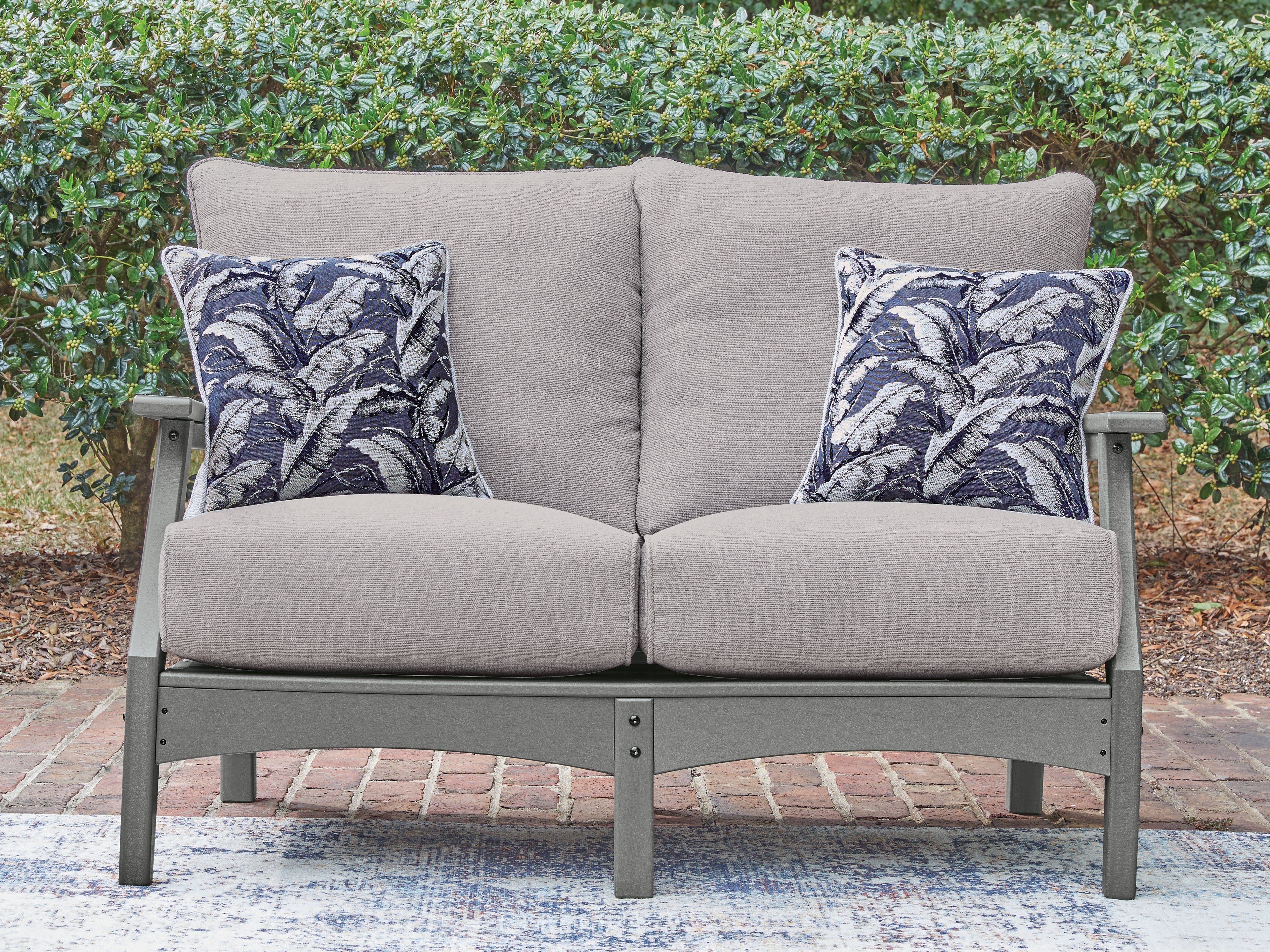 Best Deals Furniture - Ashley Furniture - Cove Beach Outdoor Loveseat with Cushion - Loveseat w/Cushion - PCP803-835