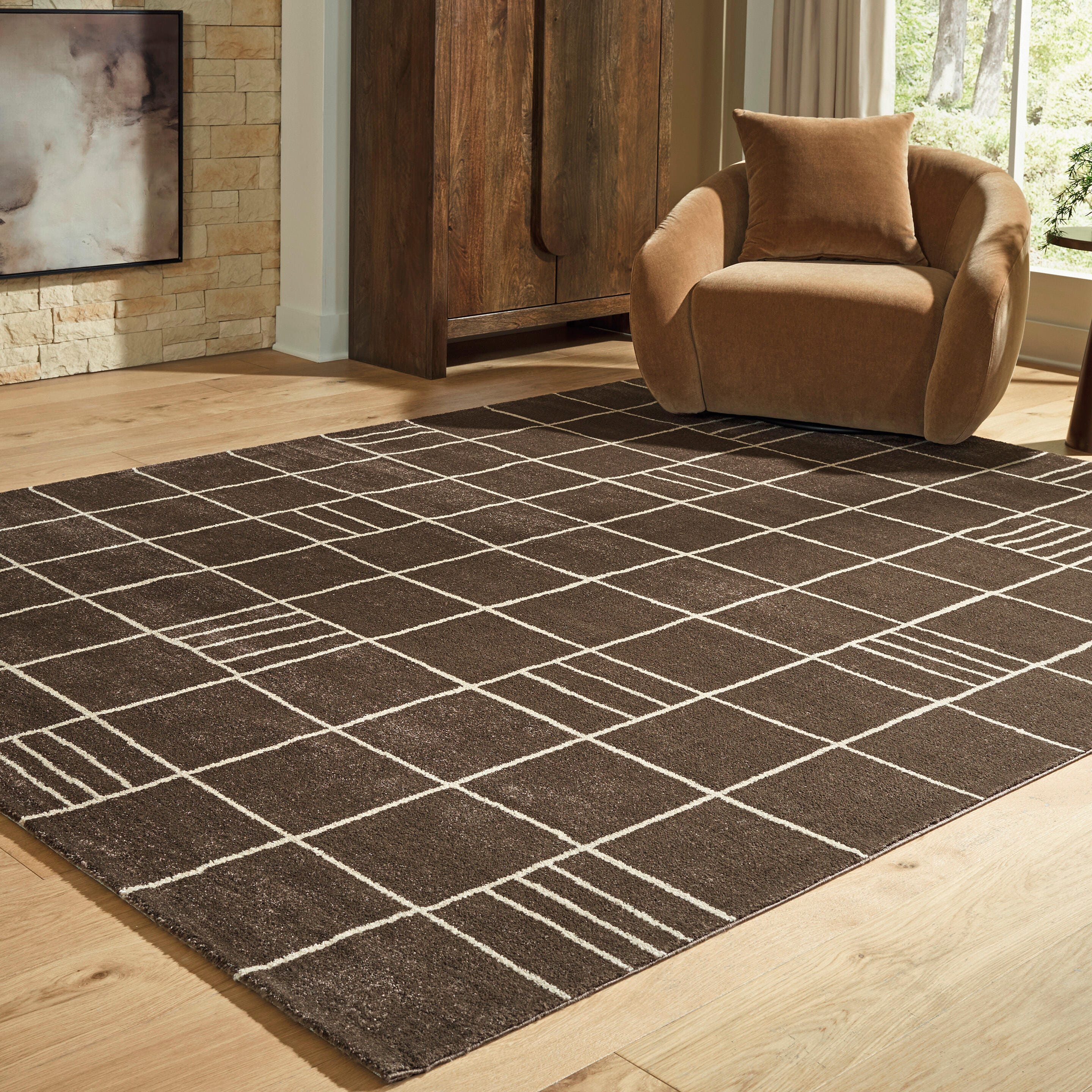 Best Deals Furniture - Ashley Furniture - Rowbrook Large Rug - Large Rug - R408781