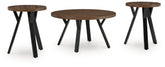Best Deals Furniture - Ashley Furniture - Elbrynn Table (Set of 3) - Occasional Table Set (3/CN) / Brown/Black - T153-13