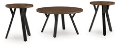 Best Deals Furniture - Ashley Furniture - Elbrynn Table (Set of 3) - Occasional Table Set (3/CN) / Brown/Black - T153-13
