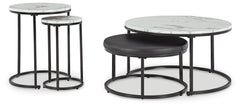Best Deals Furniture - Ashley Furniture - Jusmour Table (Set of 4) - Occasional Nesting TBL (4/CN) / Black/White - T161-14