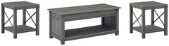 Best Deals Furniture - Ashley Furniture - Freedan Coffee Table and 2 End Tables - Coffee Table and 2 End Tables - T175T1