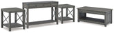 Best Deals Furniture - Ashley Furniture - Freedan Lift-top Coffee Table, 2 End Tables and Console - Lift-top Coffee Table, 2 End Tables and Console - T175T2