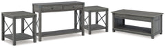 Best Deals Furniture - Ashley Furniture - Freedan Lift-top Coffee Table, 2 End Tables and Console - Lift-top Coffee Table, 2 End Tables and Console - T175T2