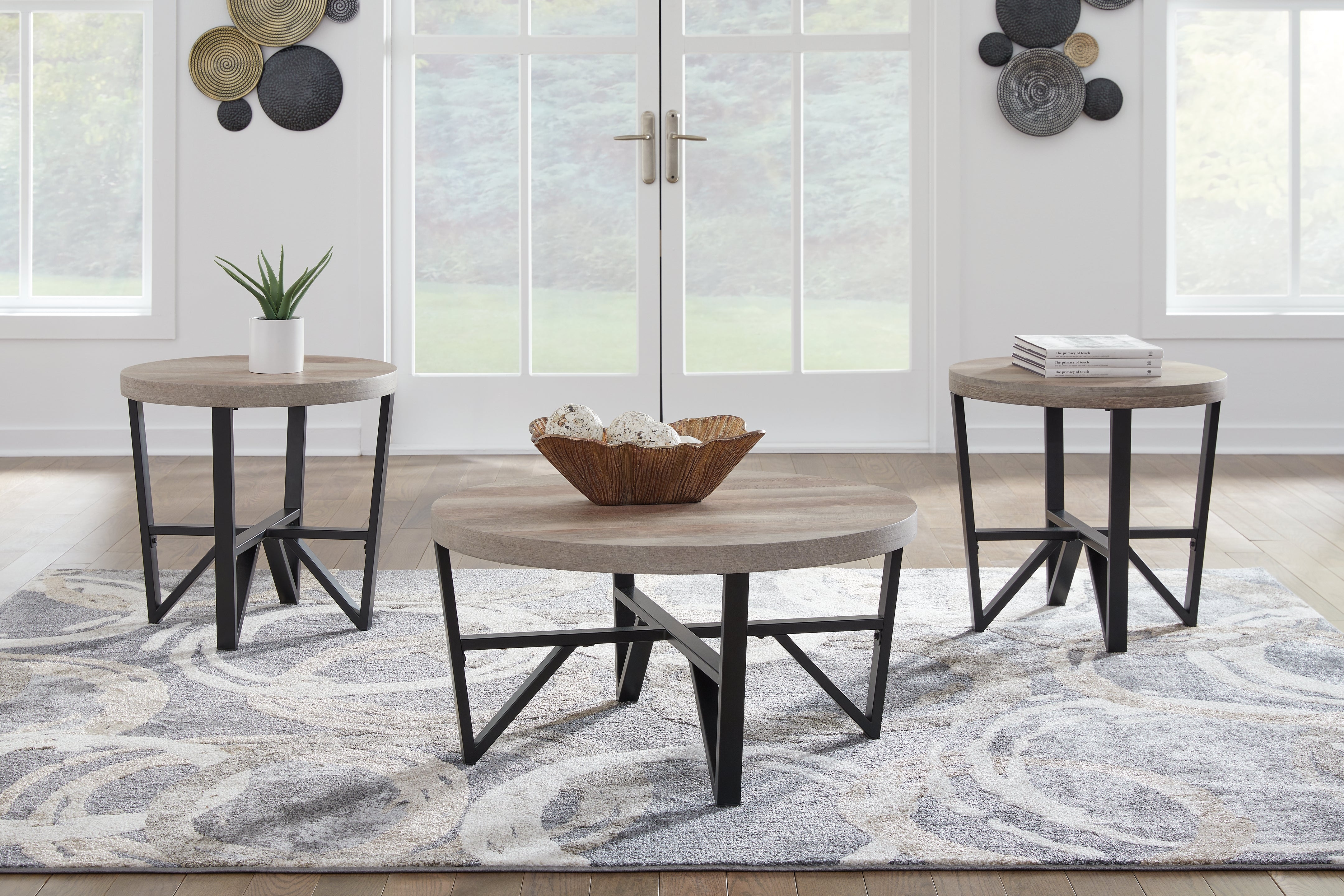 Best Deals Furniture - Ashley Furniture - Deanlee Table (Set of 3) - Occasional Table Set (3/CN) - T235-13
