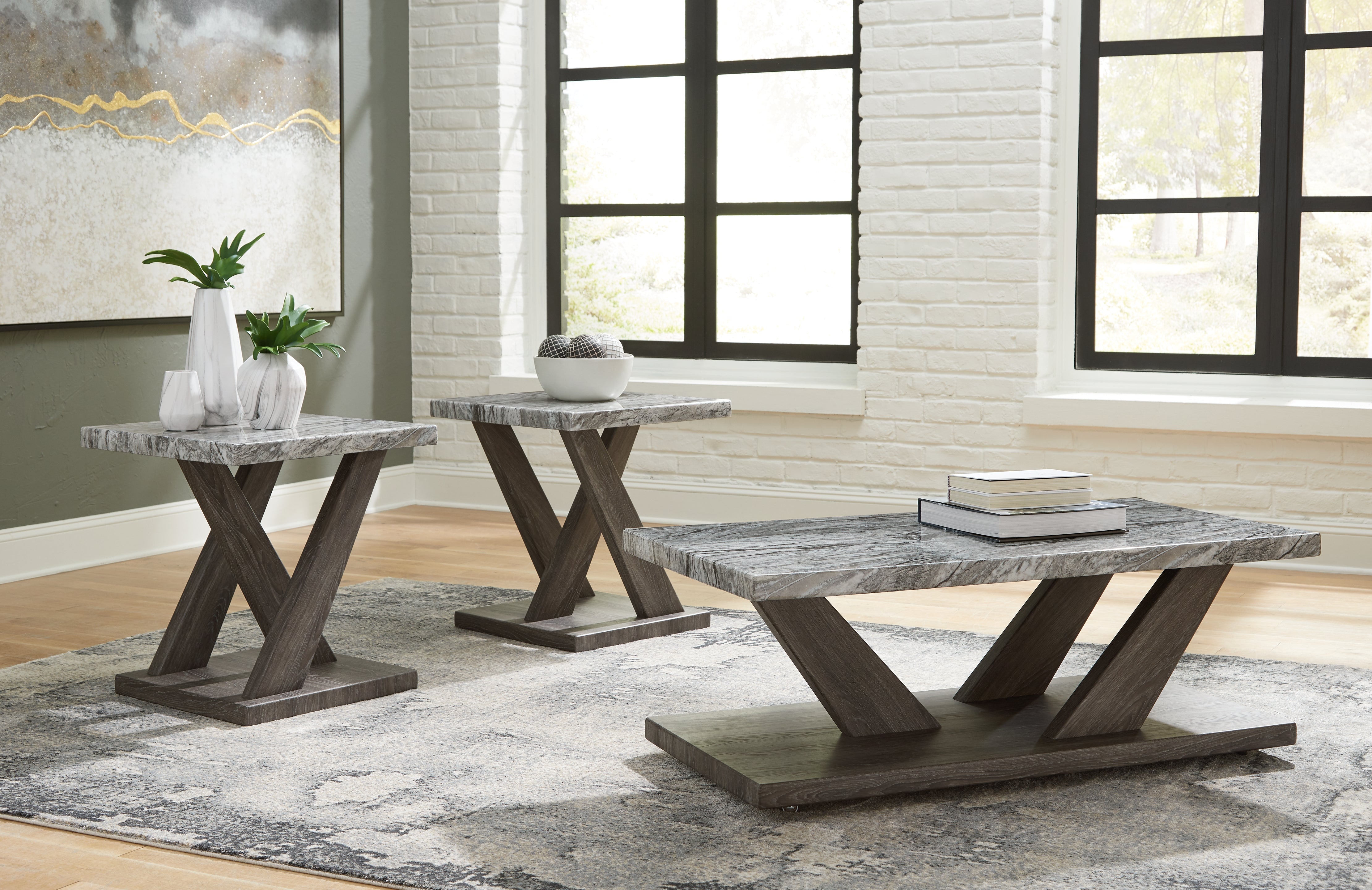 Best Deals Furniture - Ashley Furniture - Bensonale Table (Set of 3) - Occasional Table Set (3/CN) - T400-13