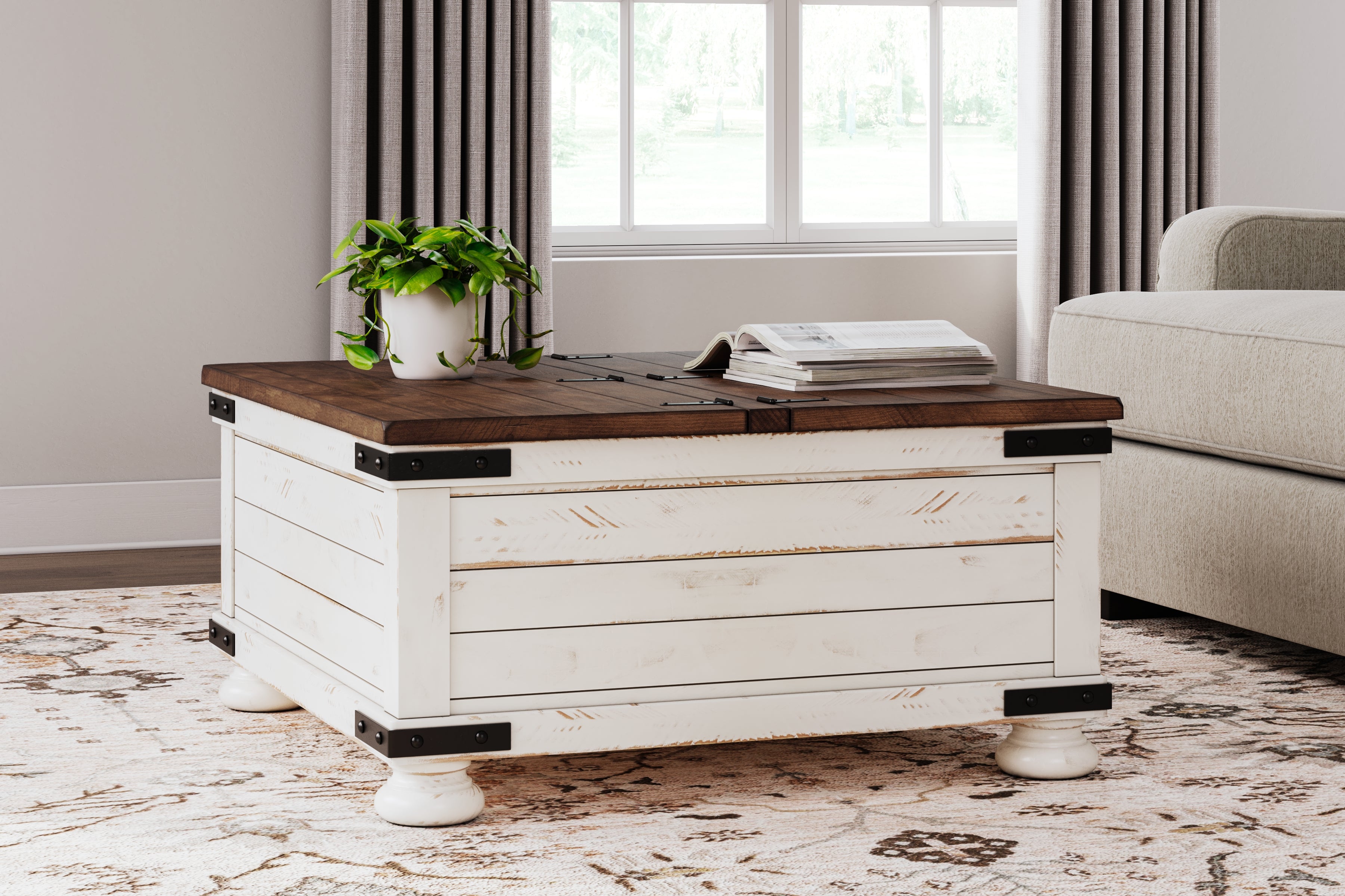 Best Deals Furniture - Ashley Furniture - Wystfield Coffee Table - Cocktail Table with Storage - T459-20
