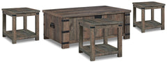 Hollum Coffee Table and 3 End Tables