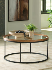 Best Deals Furniture - Ashley Furniture - Noraluna Coffee Table - Round Cocktail Table - T502-8
