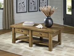 Best Deals Furniture - Ashley Furniture - Vandenmore Coffee Table - Rectangular Cocktail Table - T539-1