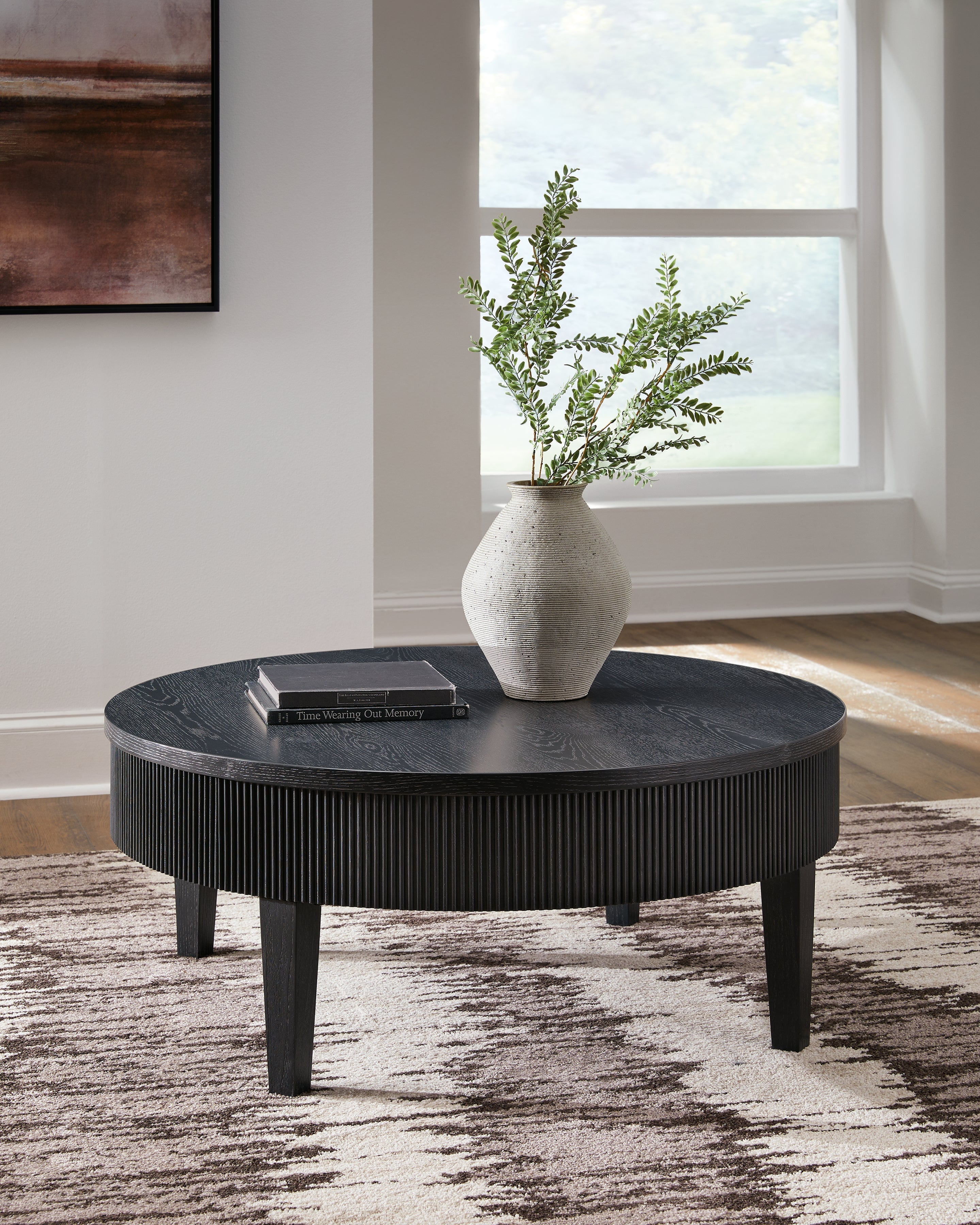 Best Deals Furniture - Ashley Furniture - Marstream Coffee Table - Round Cocktail Table - T551-8