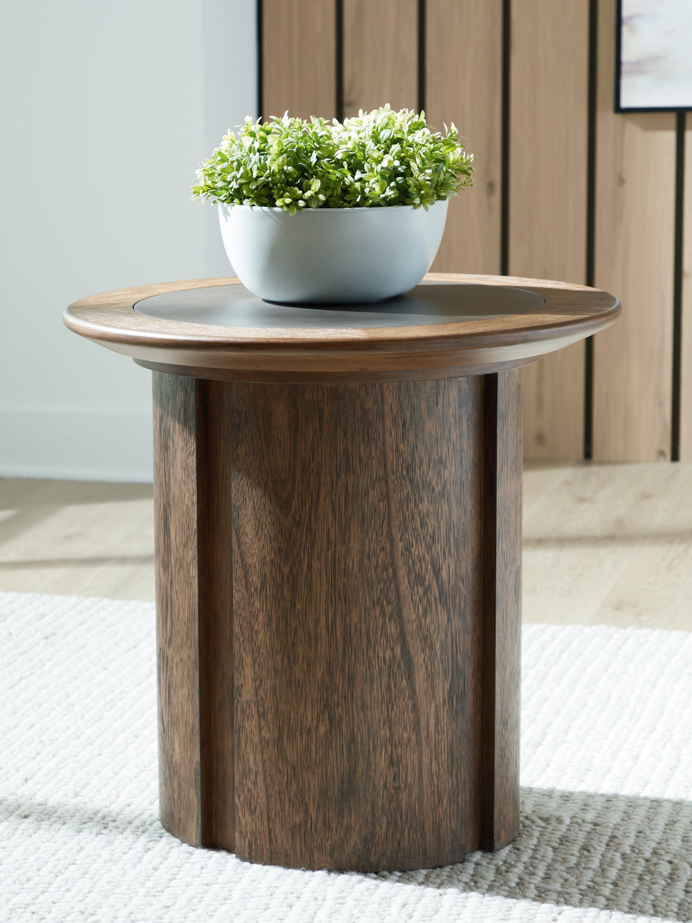 Best Deals Furniture - Ashley Furniture - Dontayne End Table - Round End Table - T563-6