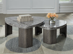 Best Deals Furniture - Ashley Furniture - Surmour Stacked Coffee Table - Stacked Cocktail Table - T600-0