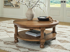 Best Deals Furniture - Ashley Furniture - Chadworth Coffee Table - Round Cocktail Table - T614-8