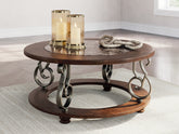Best Deals Furniture - Ashley Furniture - Frallyn Coffee Table - Round Cocktail Table - T623-8