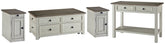 Best Deals Furniture - Ashley Furniture - Bolanburg Coffee Table and 2 Chairside End Tables with Console - Coffee Table and 2 Chairside End Tables with Console - T637T4