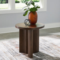 Best Deals Furniture - Ashley Furniture - Korestone End Table - Round End Table - T689-6