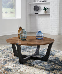 Best Deals Furniture - Ashley Furniture - Hanneforth Coffee Table - Round Cocktail Table - T726-8