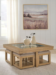 Best Deals Furniture - Ashley Furniture - Wittenmyer Coffee Table with 4 Stools (Set of 5) - Cocktail TBL w/4 Stools (5/CN) - T794-20