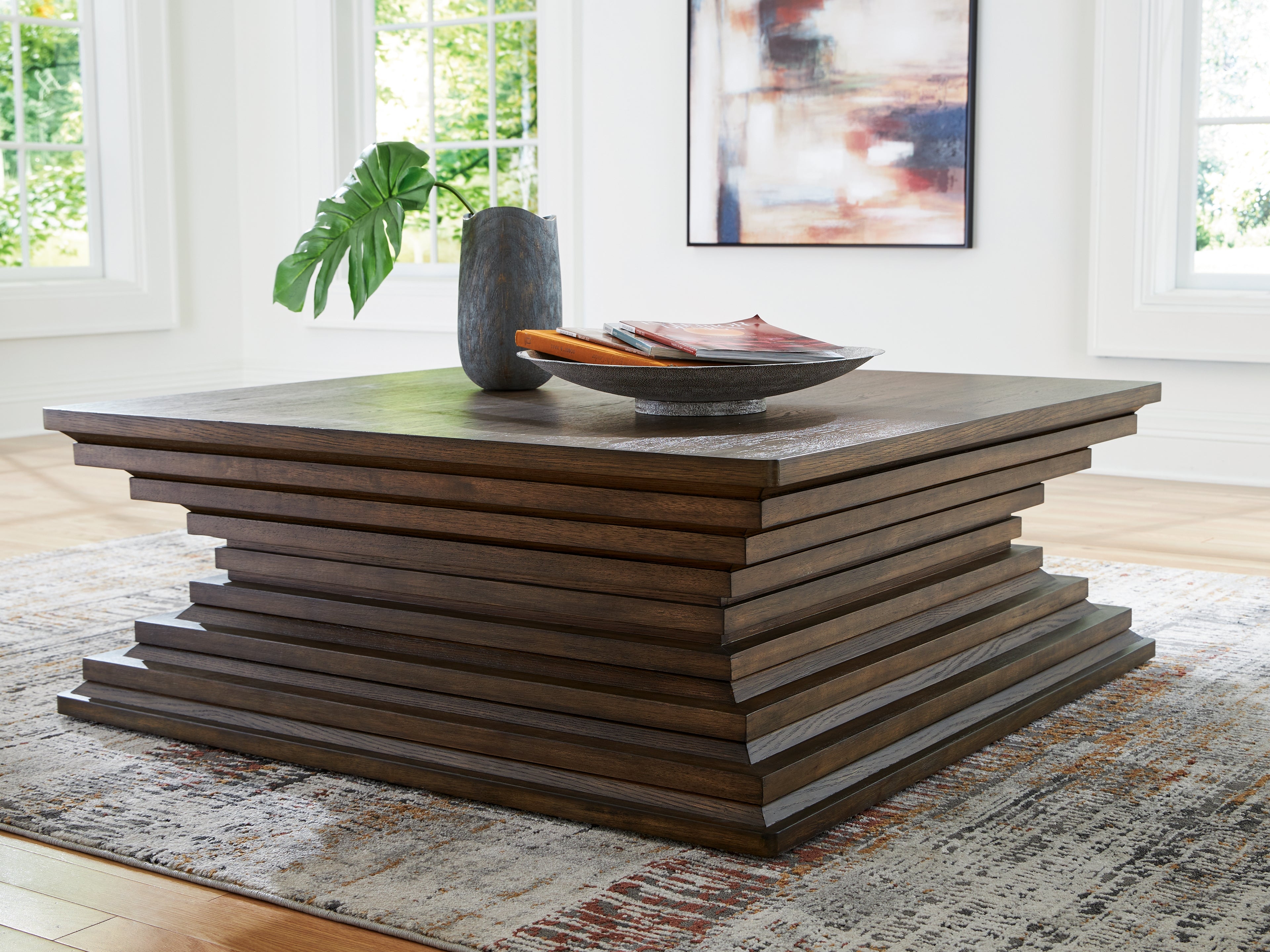 Best Deals Furniture - Ashley Furniture - Hannodream Coffee Table - Square Cocktail Table - T821-8