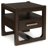Best Deals Furniture - Ashley Furniture - Breckington End Table - Square End Table / Dark Brown - T856-2