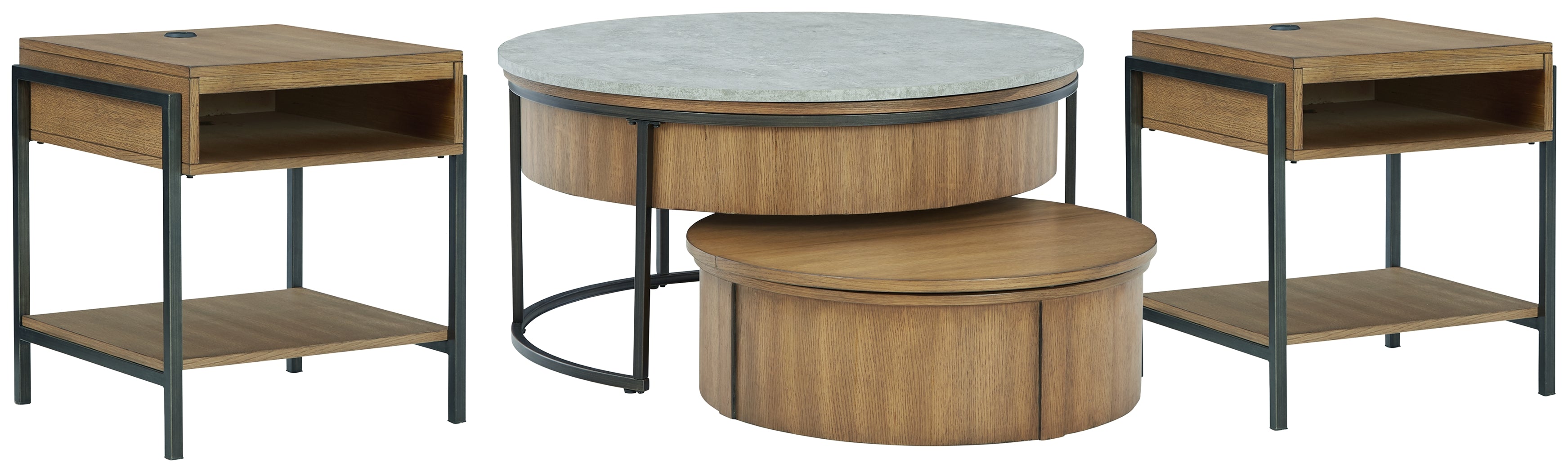 Best Deals Furniture - Ashley Furniture - Fridley Coffee Table and 2 End Tables - Coffee Table and 2 End Tables - T964T1