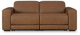 Best Deals Furniture - Ashley Furniture - Magic Man 2-Piece Power Reclining Sectional Loveseat - 2-Piece Power Reclining Sectional Loveseat / Caramel - PCU10700S1
