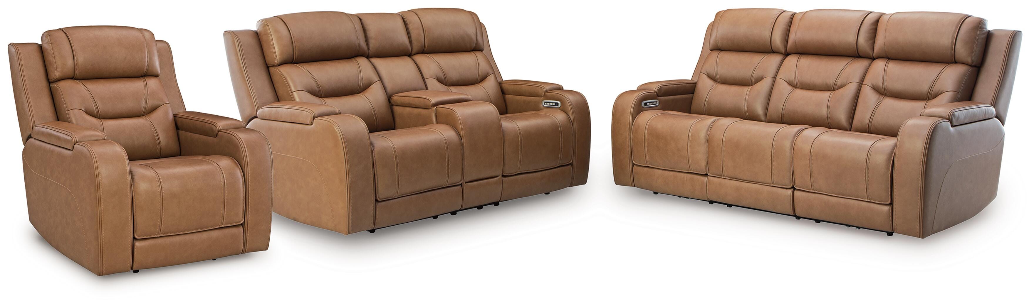 Best Deals Furniture - Ashley Furniture - Knightington Power Reclining Sofa, Loveseat and Recliner - Power Reclining Sofa, Loveseat and Recliner - PCU11600U2