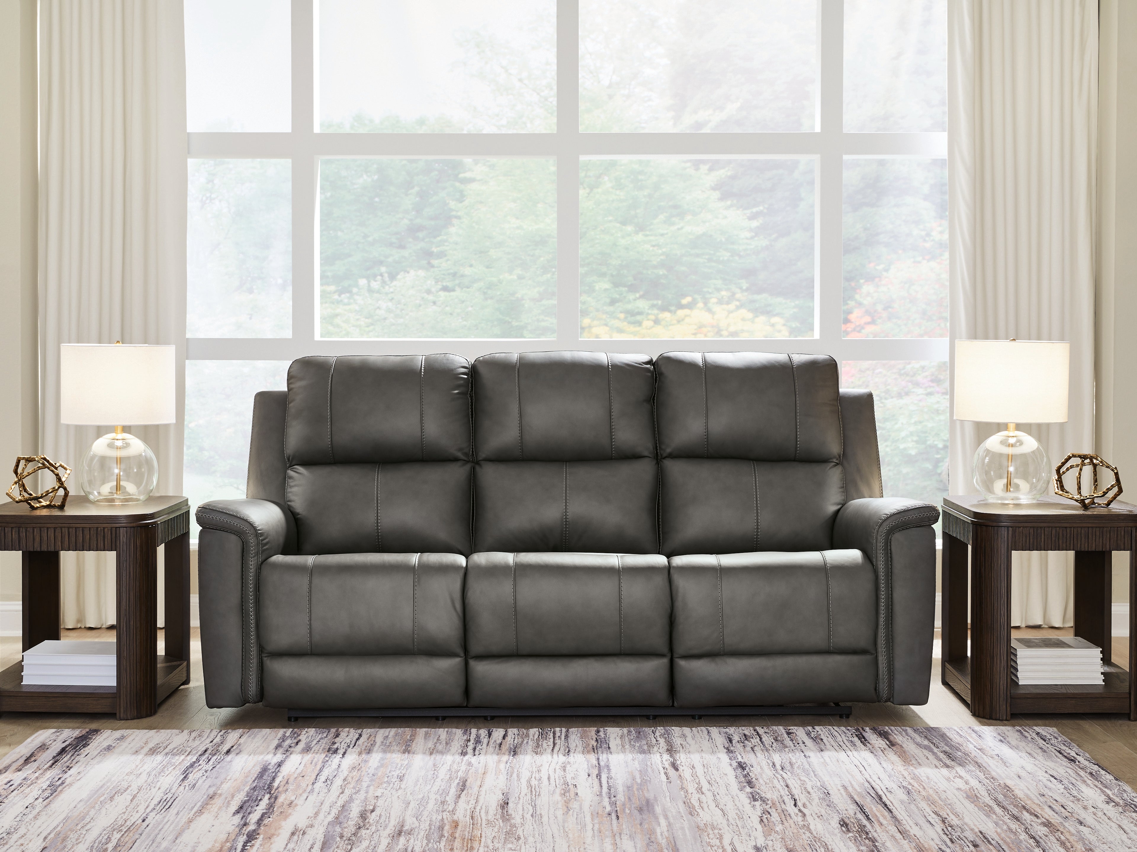 Best Deals Furniture - Ashley Furniture - Bleckley Power Reclining Sofa - PWR REC Sofa with ADJ Headrest - PCU1200015