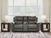 Best Deals Furniture - Ashley Furniture - Bleckley Power Reclining Loveseat with Console - PWR REC Loveseat/CON/ADJ HDRST - PCU1200018