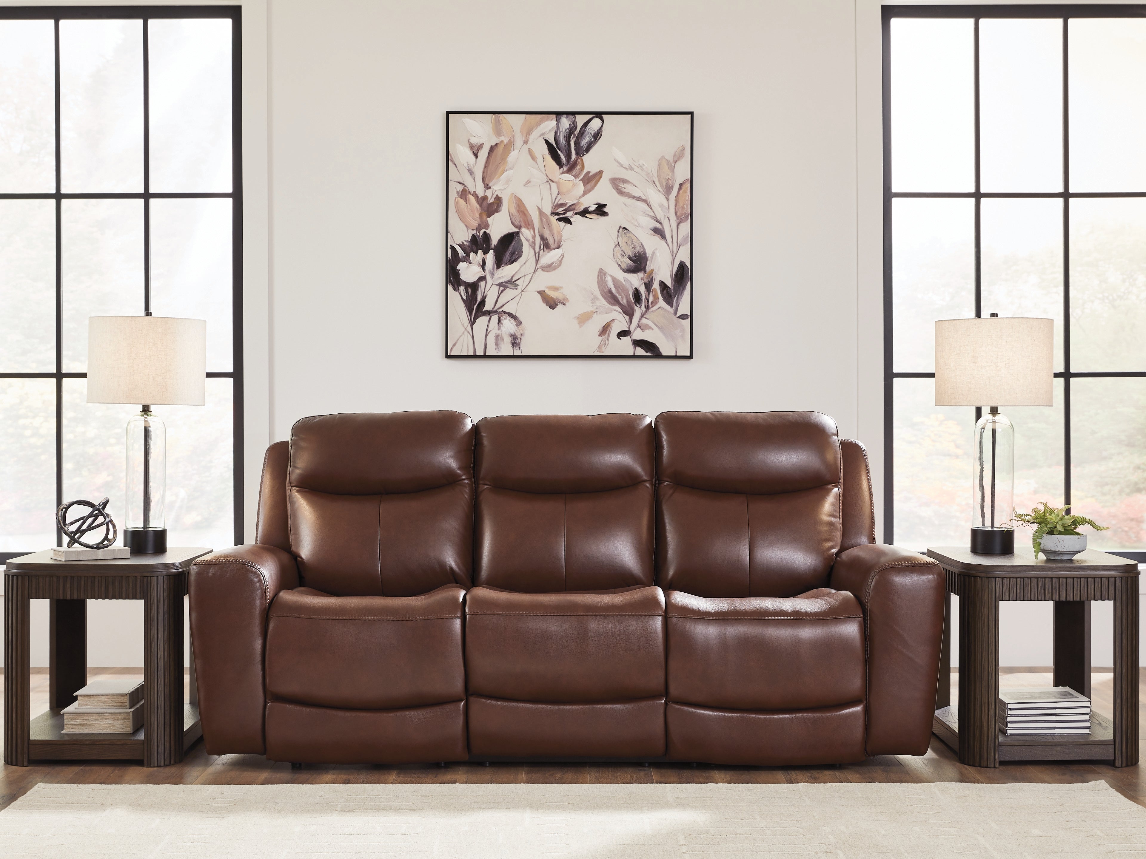 Best Deals Furniture - Ashley Furniture - Next Move Power Reclining Sofa - PWR REC Sofa with ADJ Headrest - PCU1210215