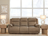Best Deals Furniture - Ashley Furniture - Glencroft Power Reclining Sofa - PWR REC Sofa with ADJ Headrest - PCU1240015