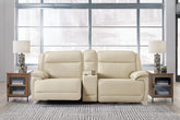 Best Deals Furniture - Ashley Furniture - Double Deal 3-Piece Power Reclining Loveseat Sectional with Console - 3-Piece Power Reclining Loveseat Sectional with Console - U13001S4