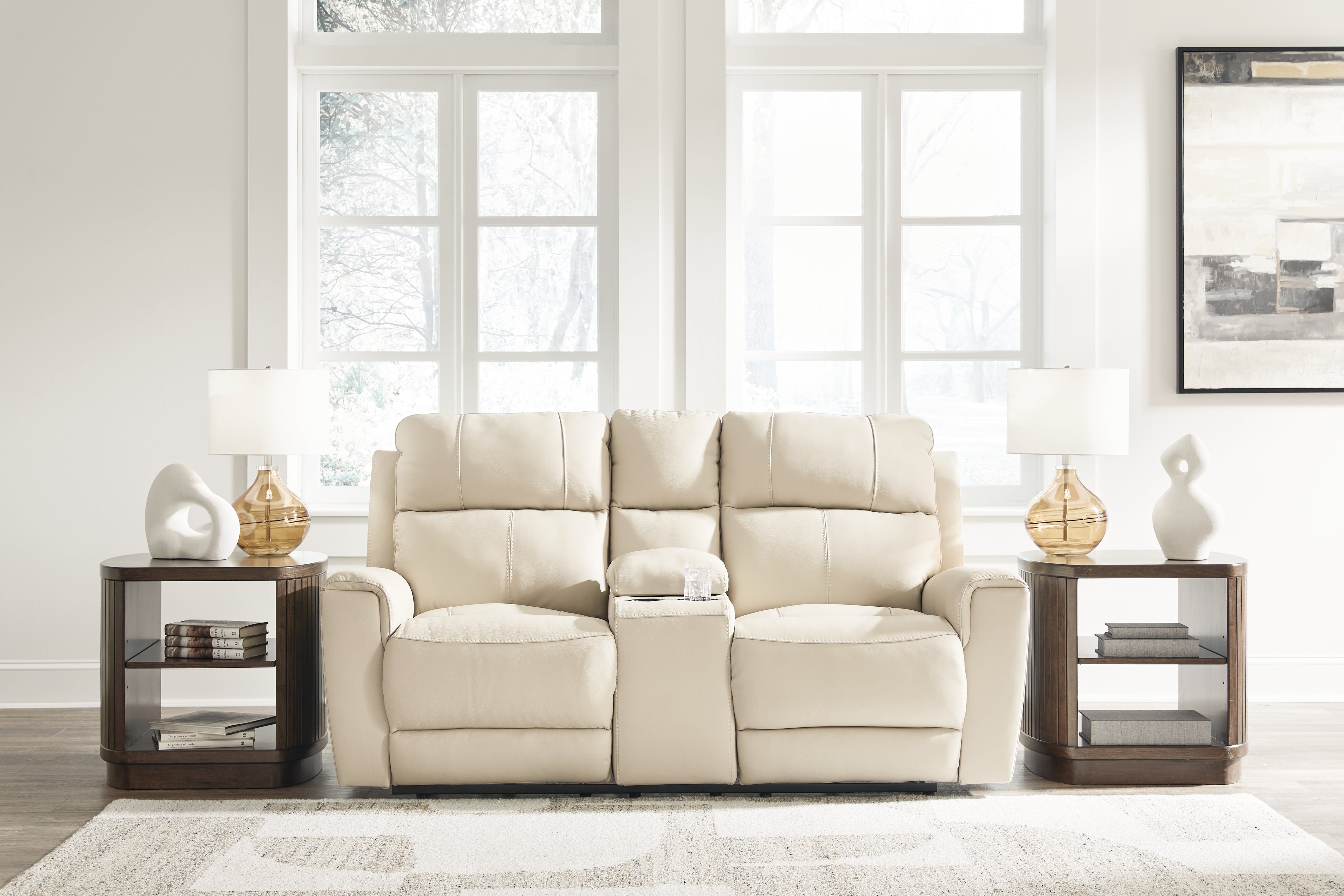Best Deals Furniture - Ashley Furniture - Dahlmoore Power Reclining Loveseat with Console - DBL REC PWR Loveseat w/Console - U1320096