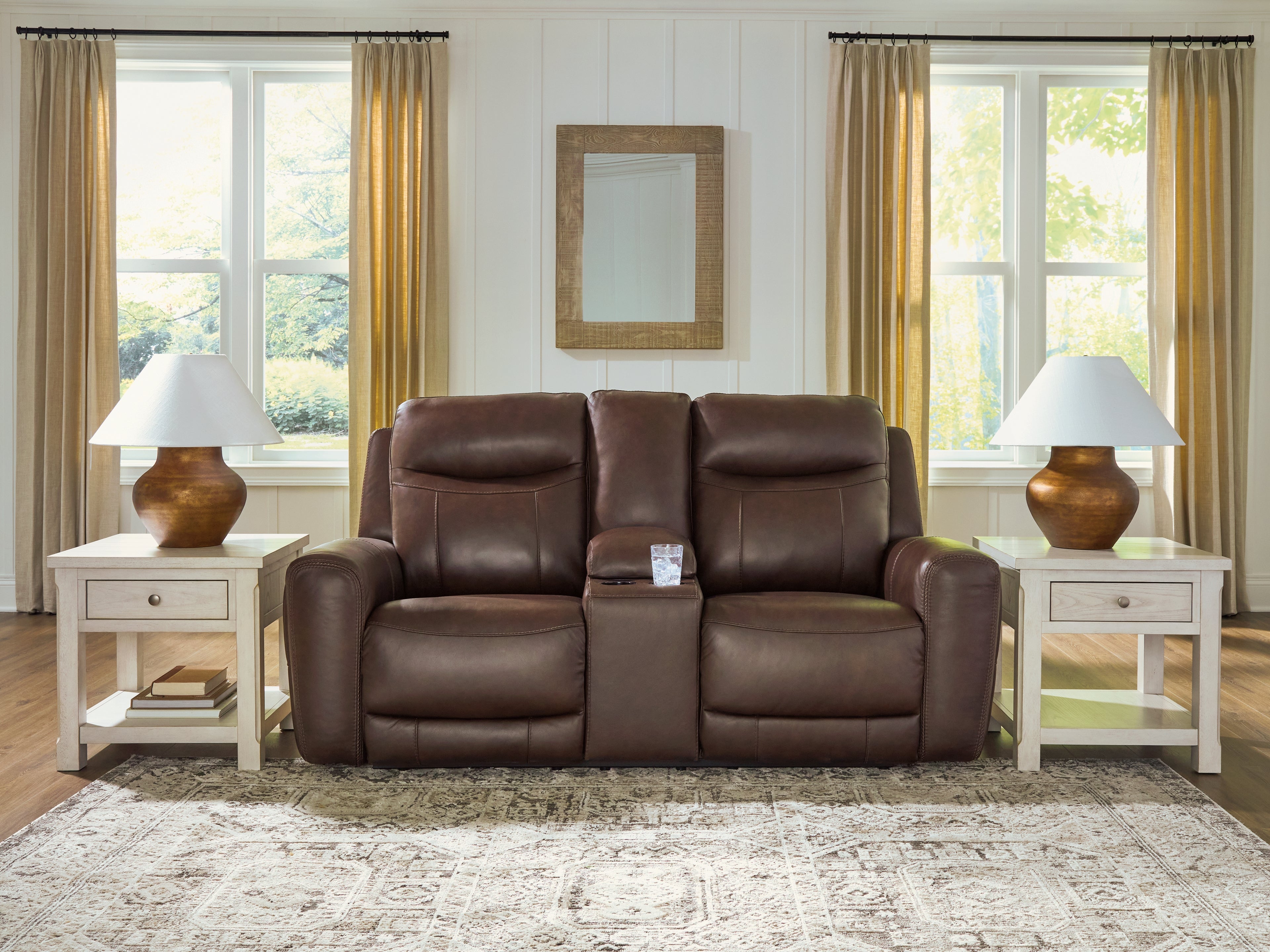 Best Deals Furniture - Ashley Furniture - Gravier Power Reclining Loveseat with Console - PWR REC Loveseat/CON/ADJ HDRST - U1330118