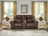 Best Deals Furniture - Ashley Furniture - Gravier Power Reclining Loveseat with Console - PWR REC Loveseat/CON/ADJ HDRST - U1330118