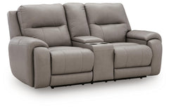 Real Moments Power Reclining Loveseat with Audio Seating