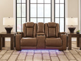 Best Deals Furniture - Ashley Furniture - Gruaro Power Reclining Loveseat with Console - PWR REC Loveseat/CON/ADJ HDRST - PCU1420018