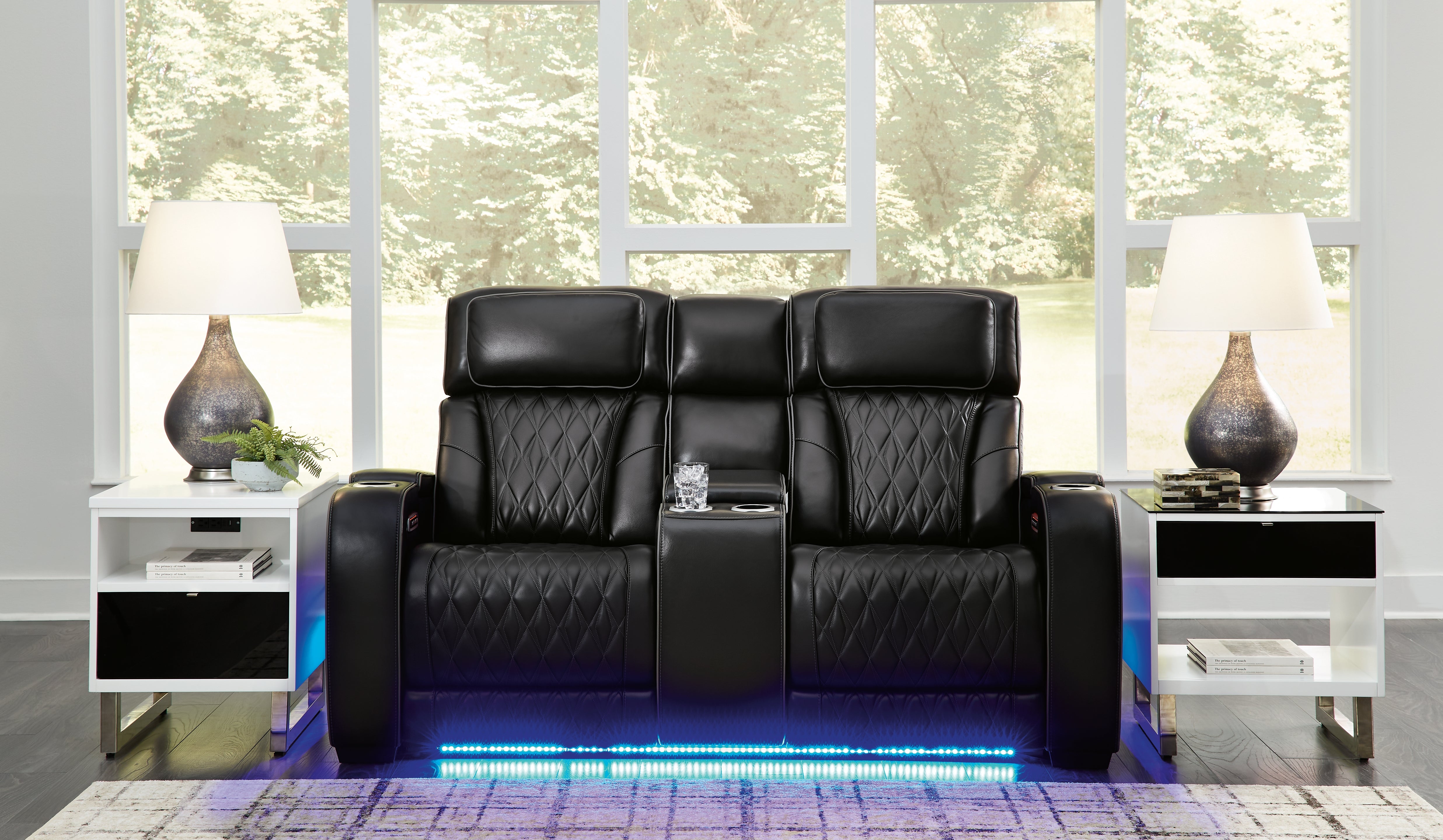 Best Deals Furniture - Ashley Furniture - Boyington Power Reclining Loveseat with Console - PWR REC Loveseat/CON/ADJ HDRST - U2710618