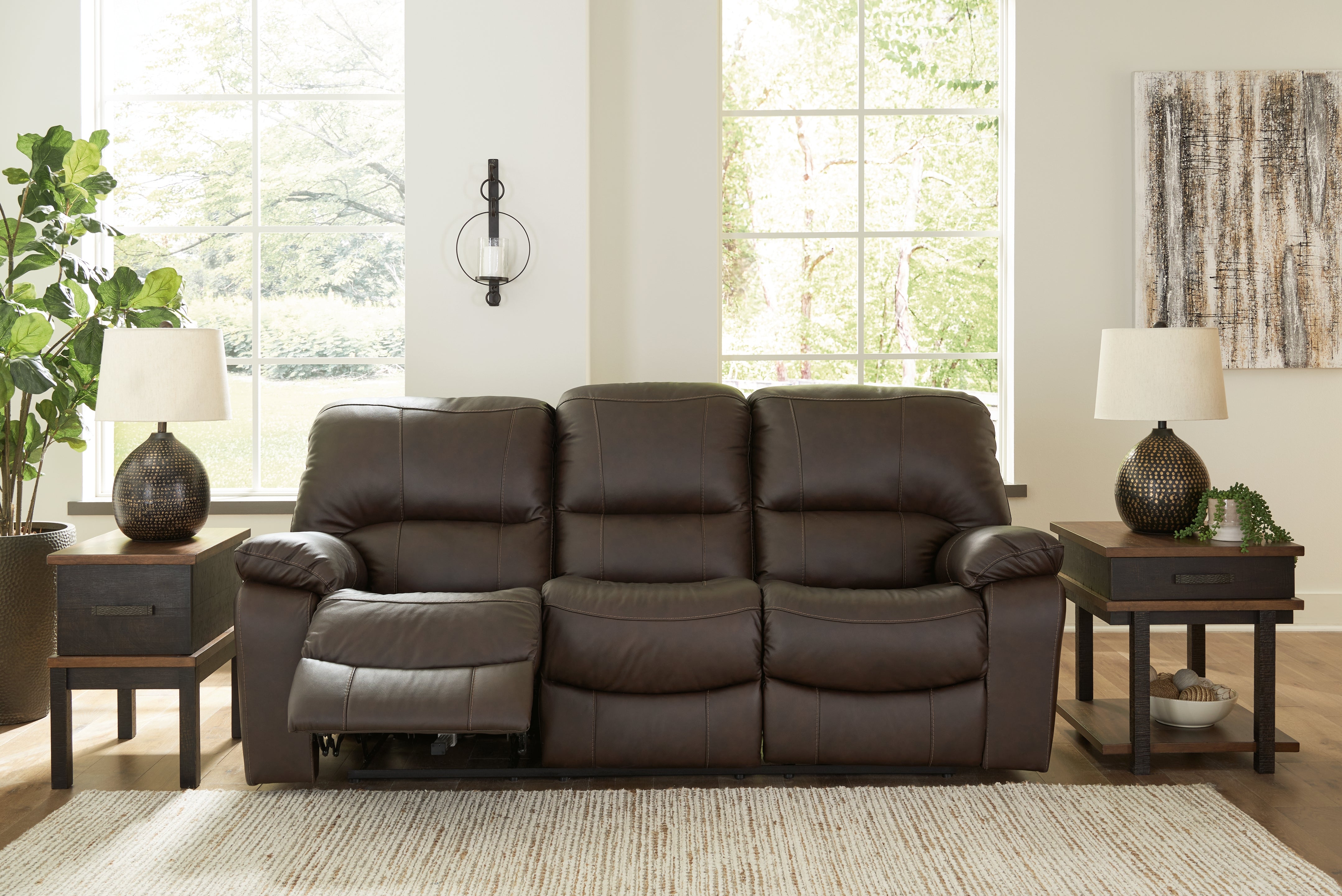 Best Deals Furniture - Ashley Furniture - Leesworth Power Reclining Sofa - Reclining Power Sofa - U4380887