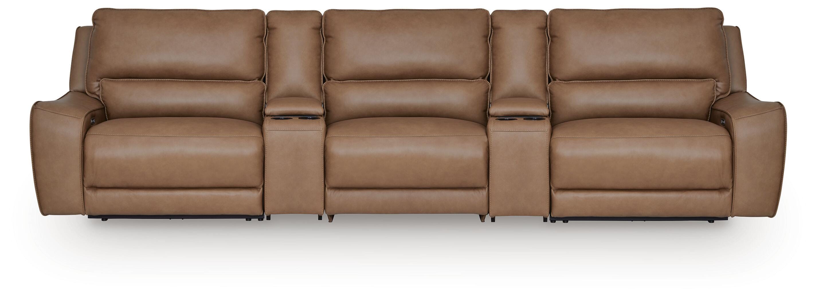 Best Deals Furniture - Ashley Furniture - DeepWakes 5-Piece Reclining Sectional with Storage Consoles - 5-Piece Reclining Sectional with Storage Consoles - PCU62606S39