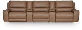 Best Deals Furniture - Ashley Furniture - DeepWakes 5-Piece Reclining Sectional with Storage Consoles - 5-Piece Reclining Sectional with Storage Consoles - PCU62606S39