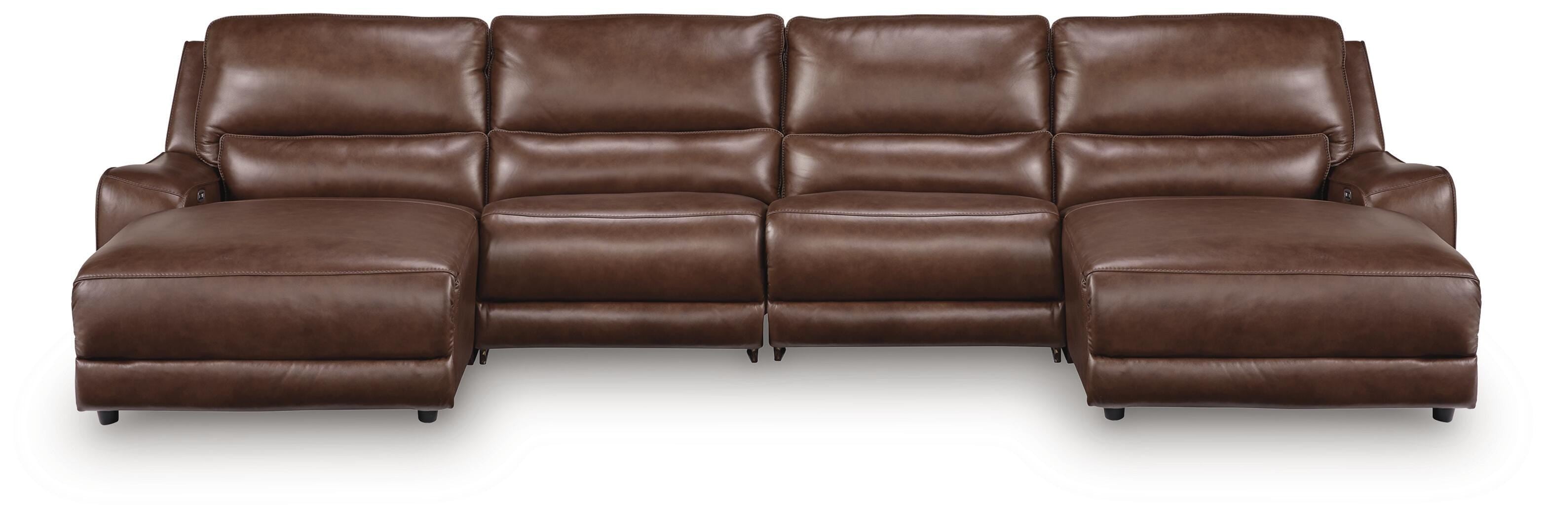 Best Deals Furniture - Ashley Furniture - DeepWakes 4-Piece Reclining Sectional with Double Chaise - 4-Piece Reclining Sectional with Double Chaise - PCU62607S37