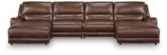 Best Deals Furniture - Ashley Furniture - DeepWakes 4-Piece Reclining Sectional with Double Chaise - 4-Piece Reclining Sectional with Double Chaise - PCU62607S37