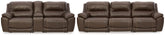 Best Deals Furniture - Ashley Furniture - Dunleith 3-Piece Reclining Sofa and 3-Piece Loveseat with Console - 3-Piece Reclining Sofa and 3-Piece Loveseat with Console - U71604U1